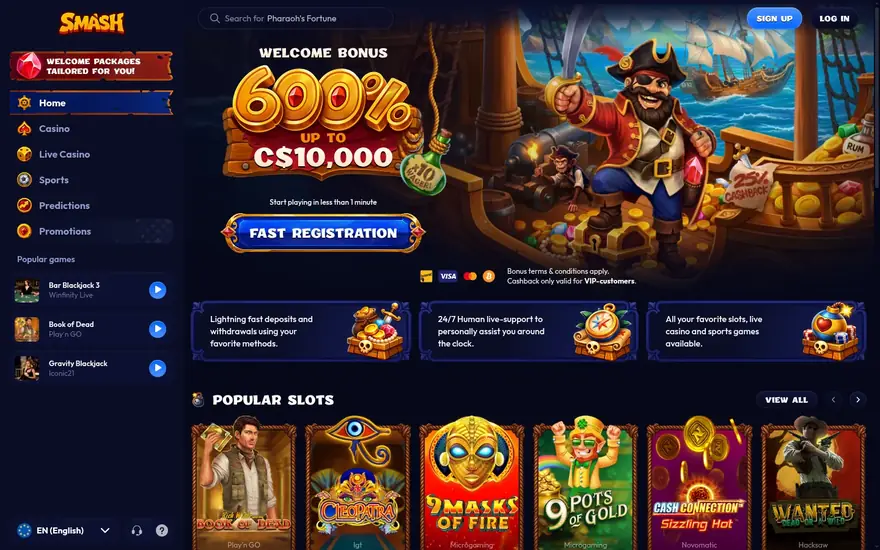 Smash homepage